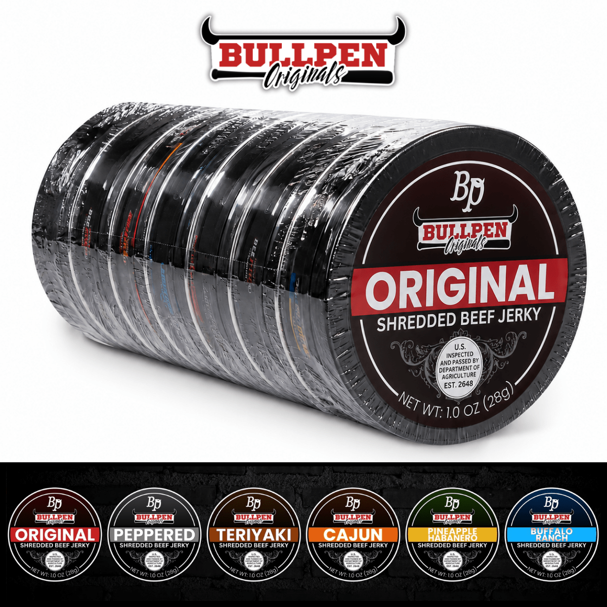 BPO Shredded Beef Jerky Sampler - 6 Pack